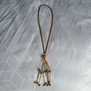 Vintage Long Pendant Necklace with Danglers  